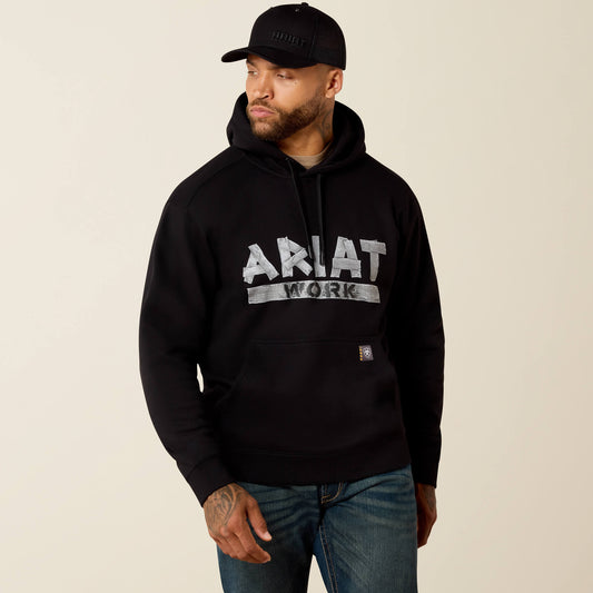 Rebar Lightweight Duct Logo Hoodie Ariat Work|Men