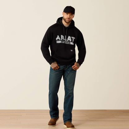 Rebar Lightweight Duct Logo Hoodie Ariat Work|Men