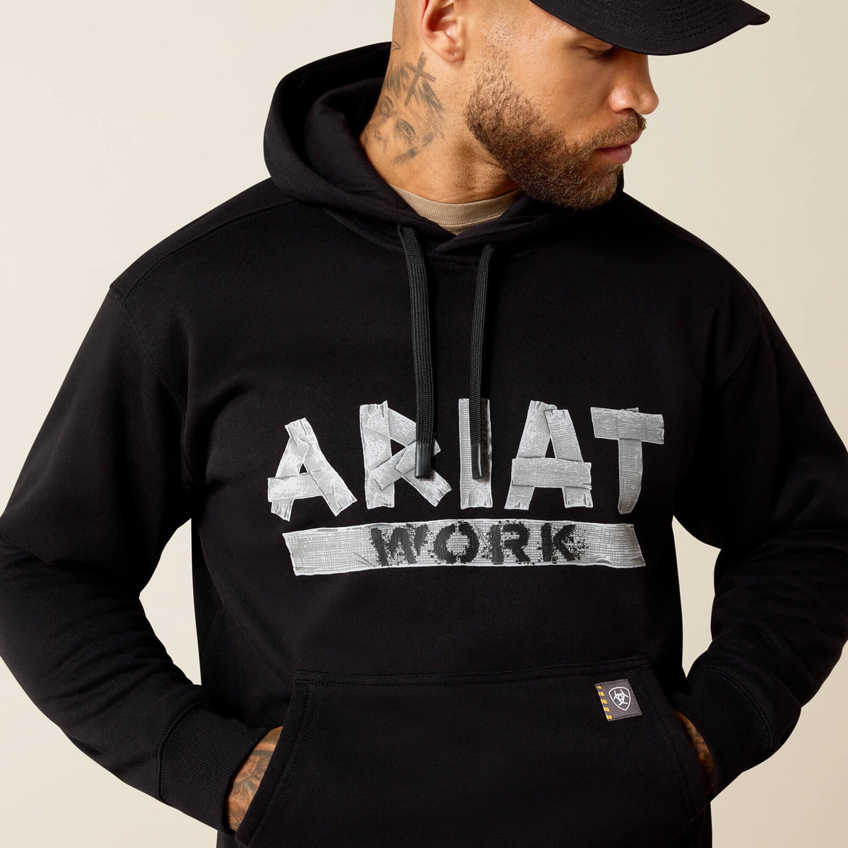 Rebar Lightweight Duct Logo Hoodie Ariat Work|Men