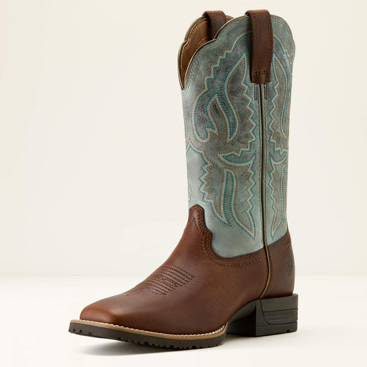 Hybrid Ranchwork Wide Square Toe Western Boot Ariat Sale