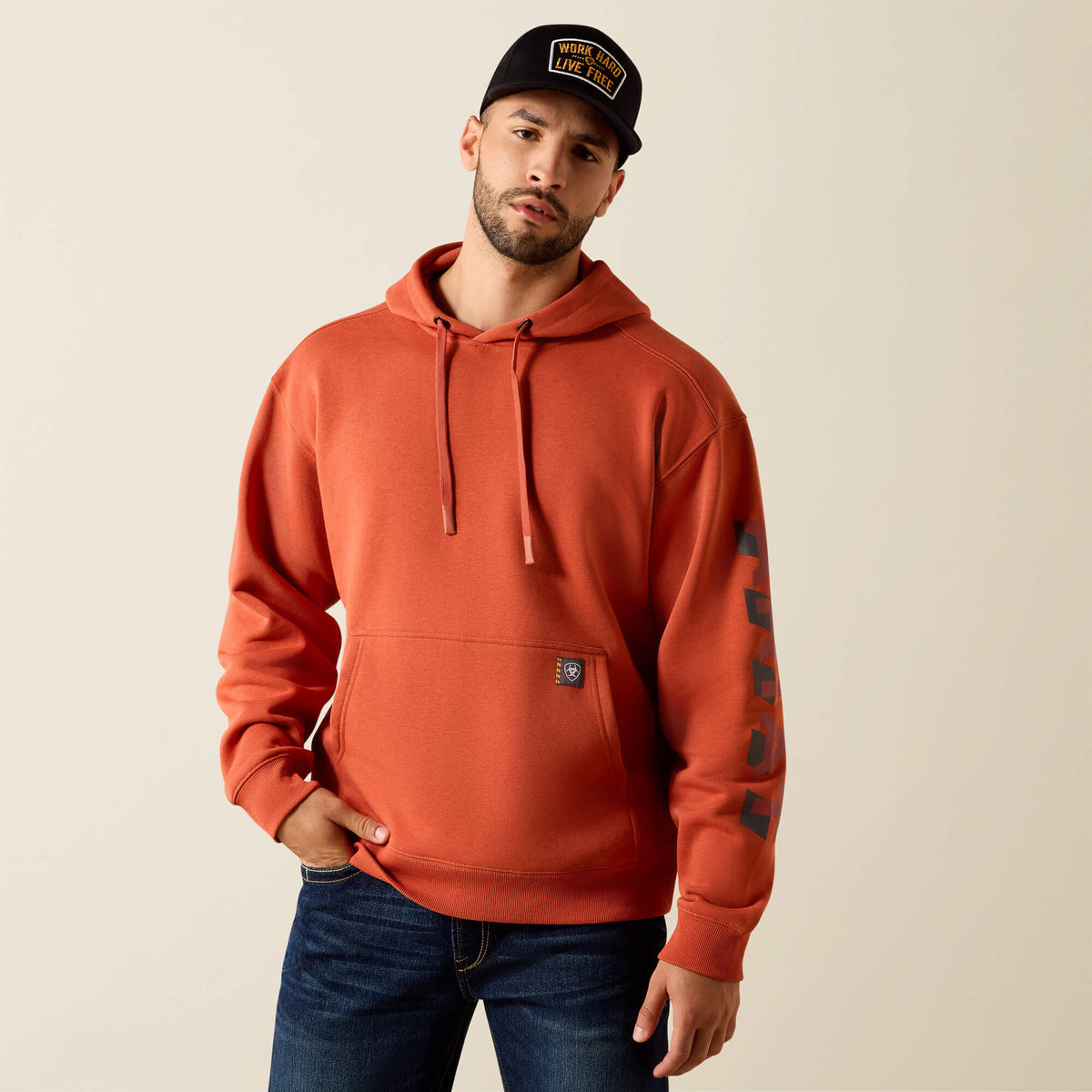 Rebar Lightweight Logo Hoodie Ariat Sale|Men|Work