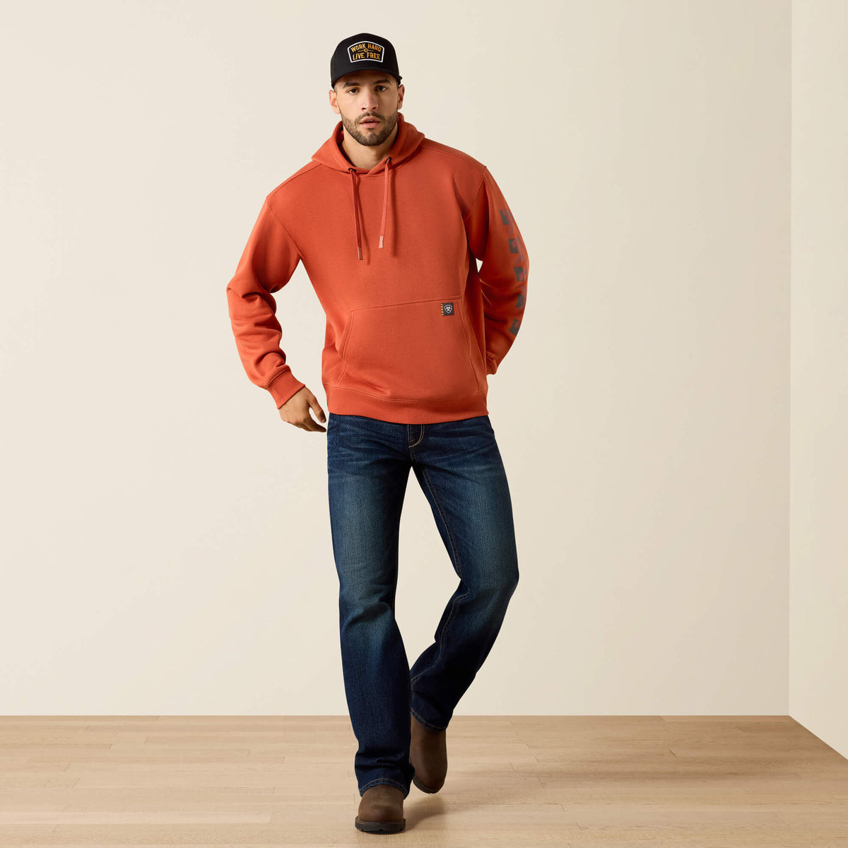 Rebar Lightweight Logo Hoodie Ariat Sale|Men|Work