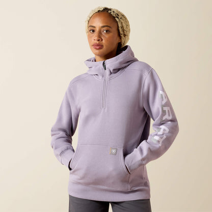 Rebar Lightweight Logo 1/2 Zip Hoodie Ariat Sale|Women|Work