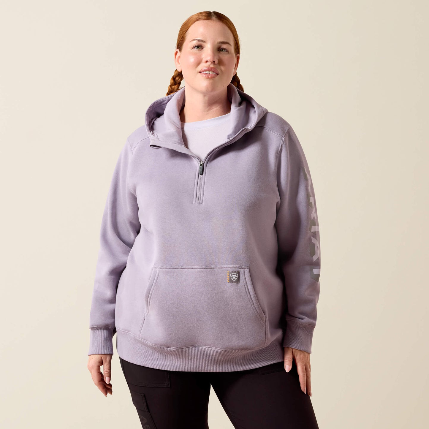 Rebar Lightweight Logo 1/2 Zip Hoodie Ariat Sale|Women|Work
