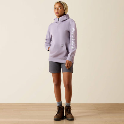 Rebar Lightweight Logo 1/2 Zip Hoodie Ariat Sale|Women|Work