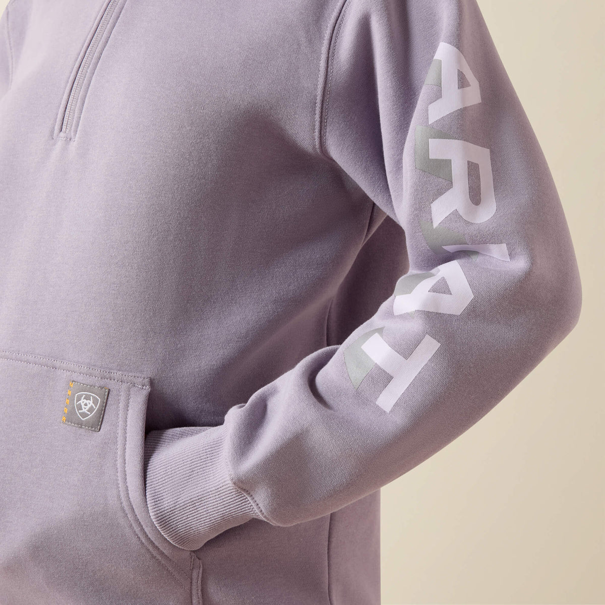 Rebar Lightweight Logo 1/2 Zip Hoodie Ariat Sale|Women|Work