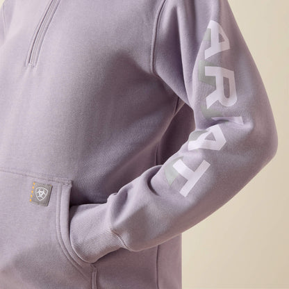 Rebar Lightweight Logo 1/2 Zip Hoodie Ariat Sale|Women|Work