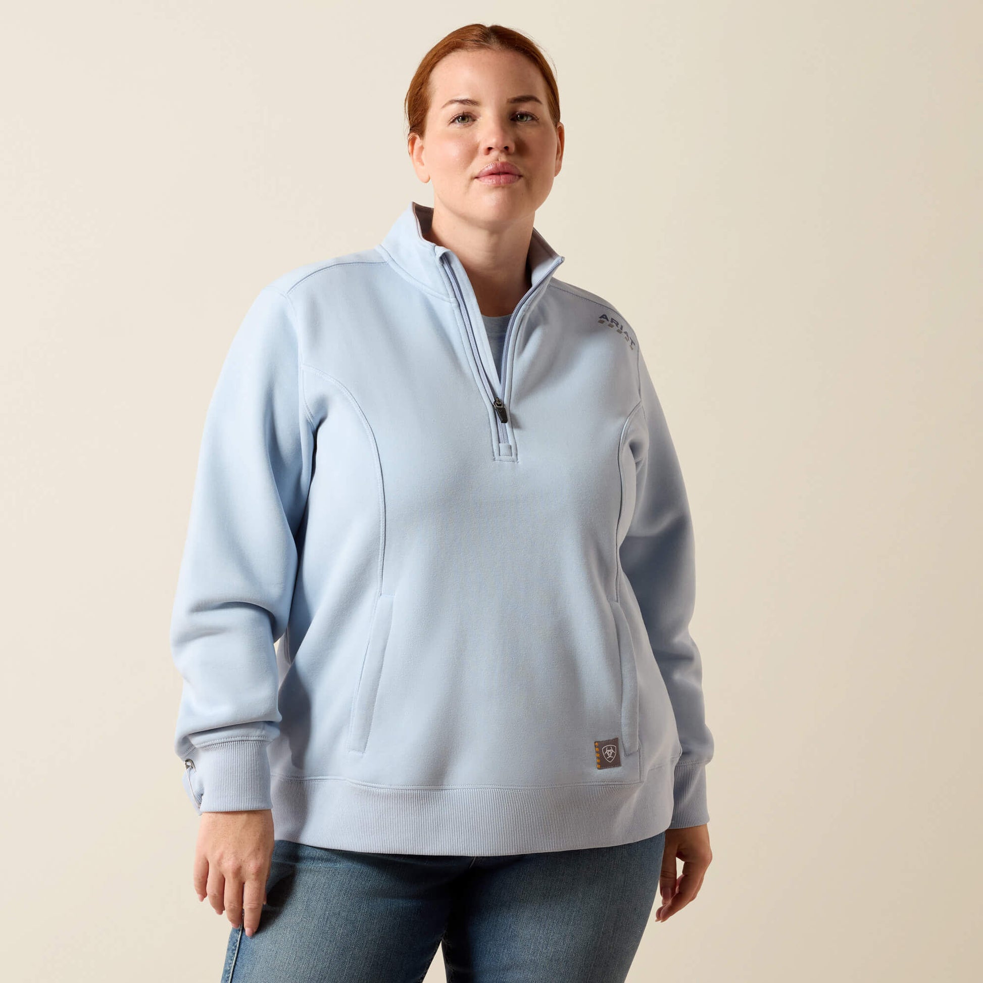Rebar Lightweight Mock 1/2 Zip Sweatshirt Ariat Sale|Women|Work