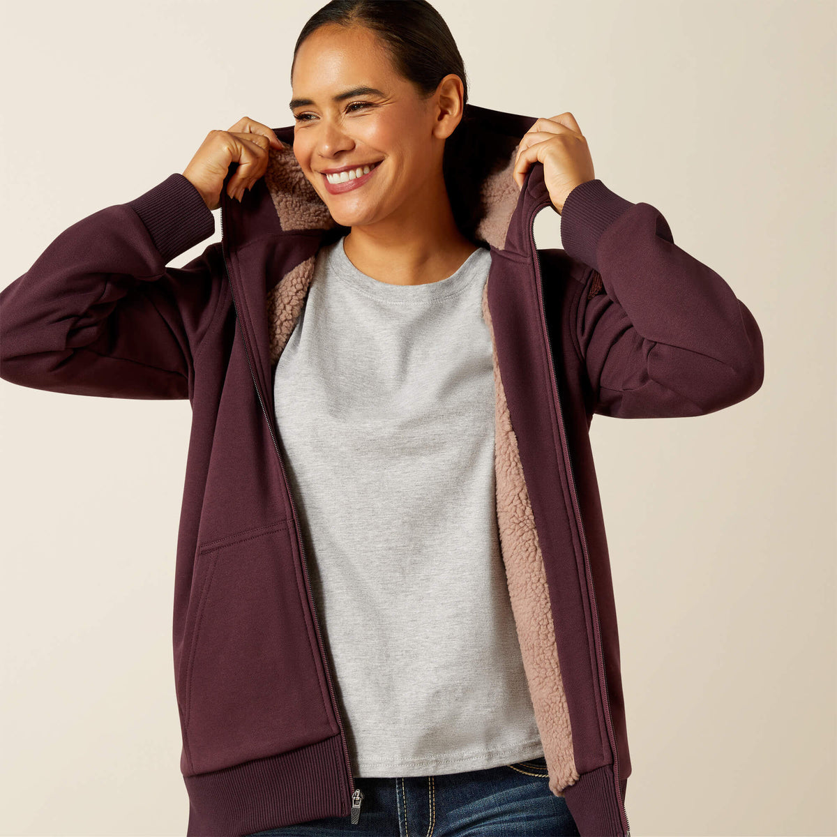 Rebar All-Weather Sherpa Full Zip Hoodie Ariat Sale|Women
