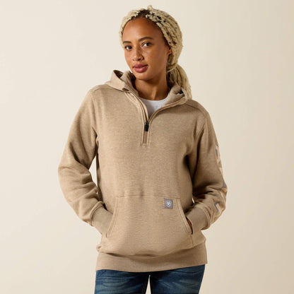 Rebar Lightweight Logo 1/2 Zip Hoodie Ariat Sale|Women