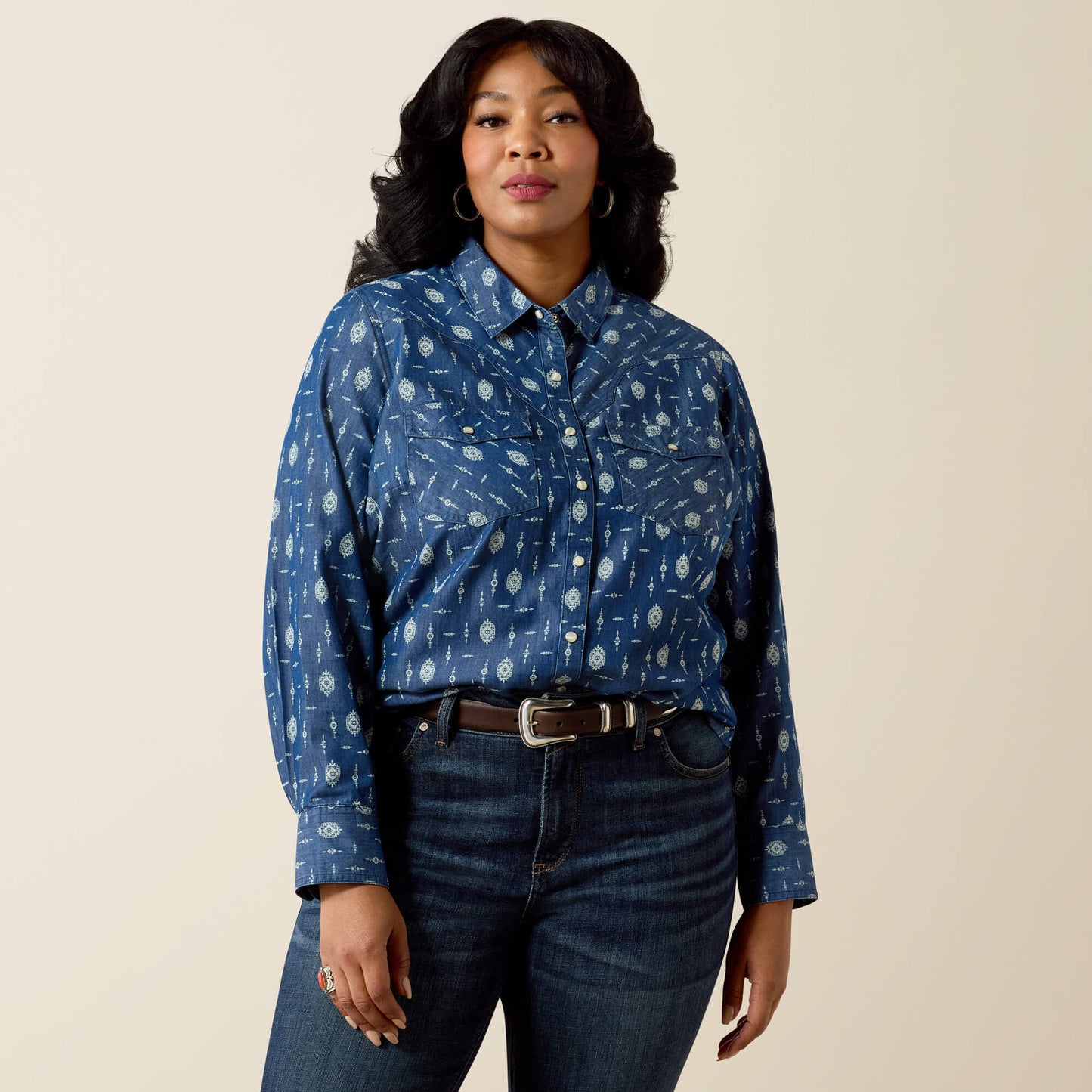 Wild Blue Western Snap Shirt Ariat Sale