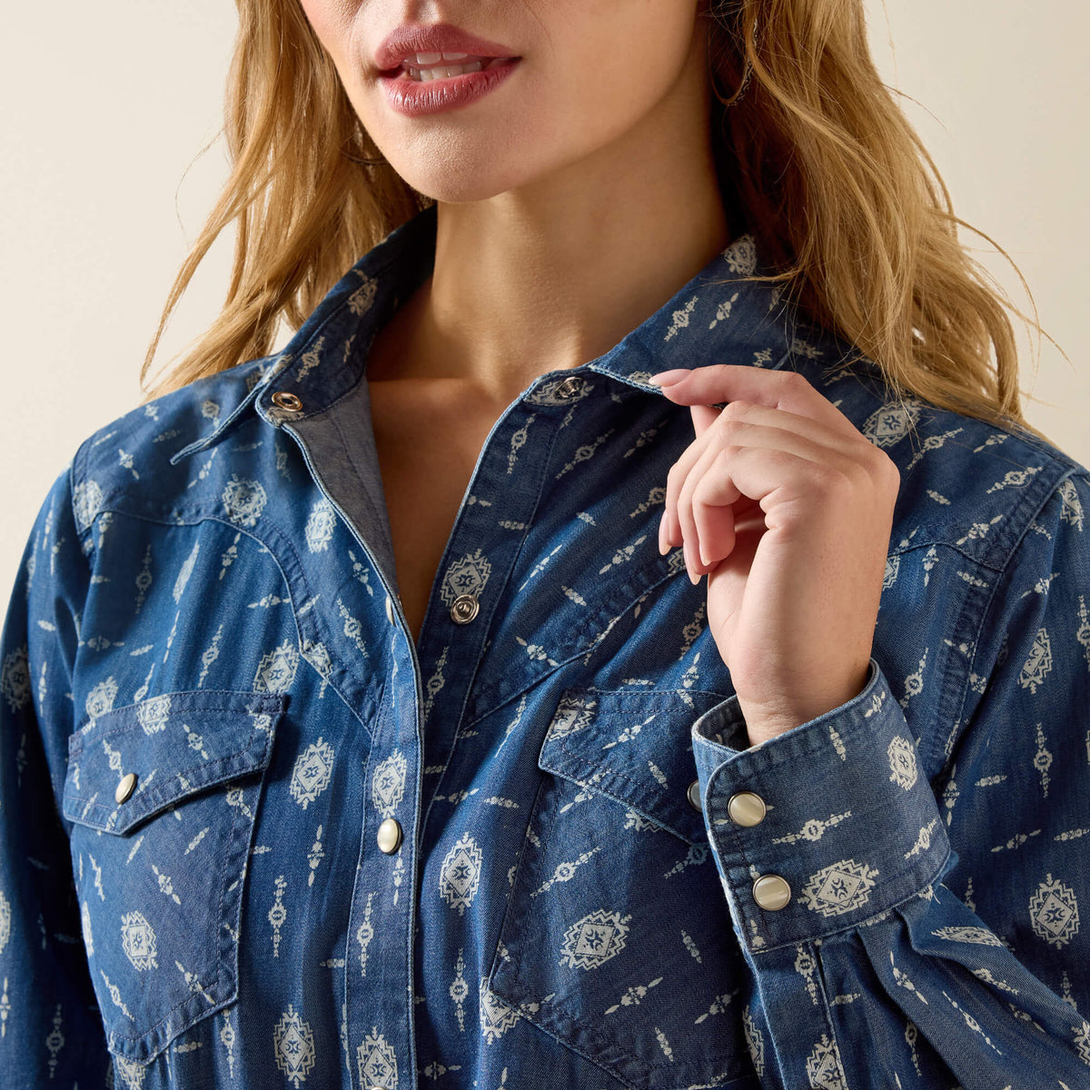 Wild Blue Western Snap Shirt Ariat Sale