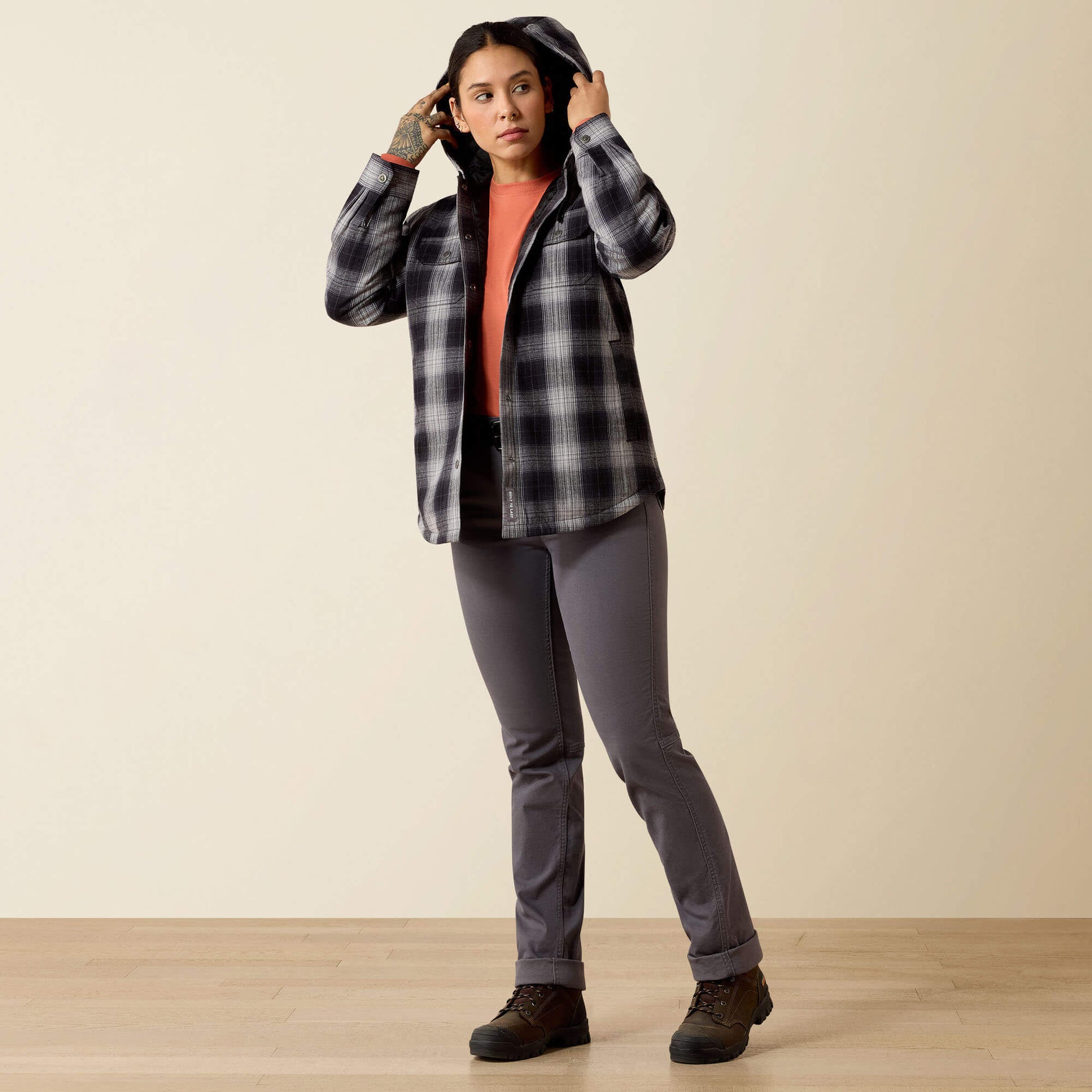 Rebar Flannel Insulated Shirt Jacket Ariat Sale|Women|Work