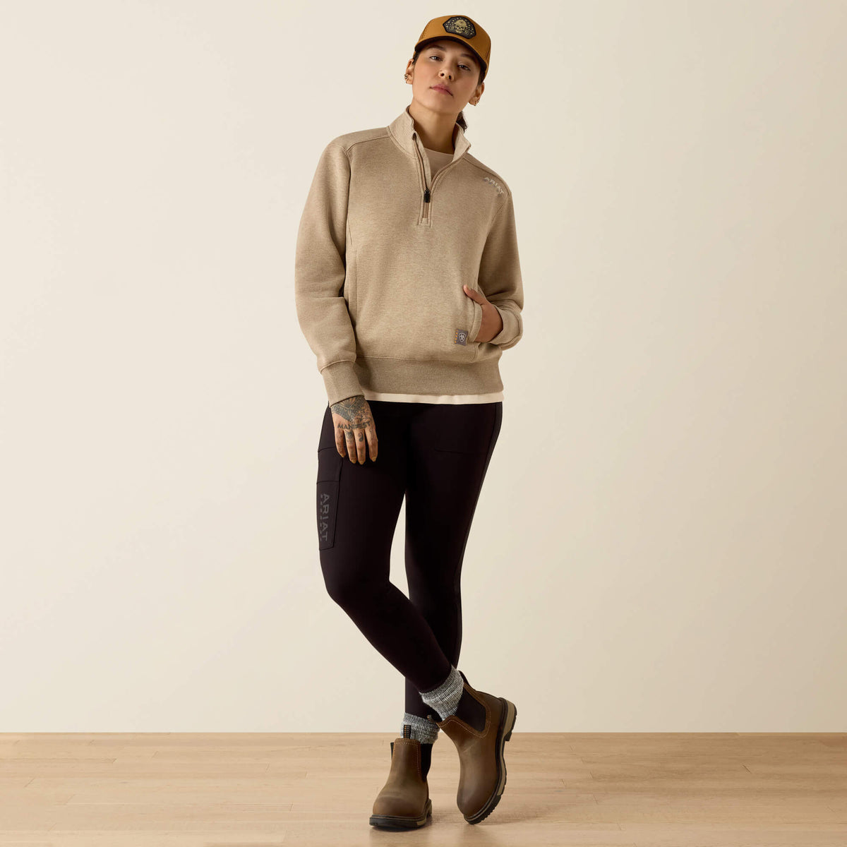 Rebar Lightweight Mock 1/2 Zip Sweatshirt Ariat Sale|Women|Work