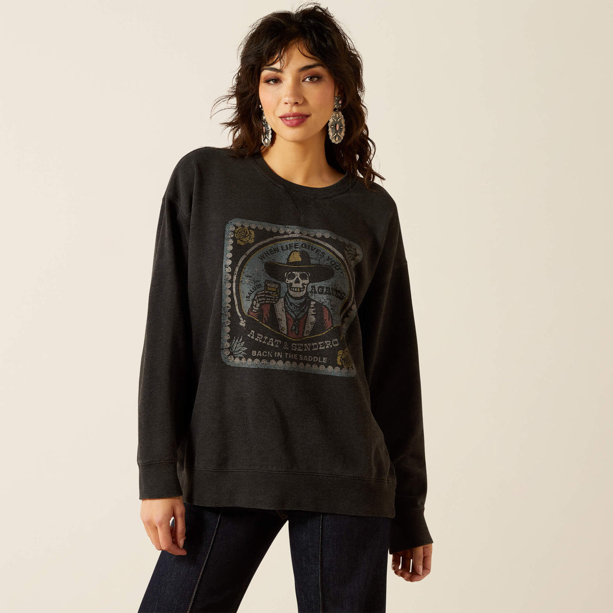 Oversize Sendero When Life Gives You Agaves Sweatshirt Ariat Sale|Women