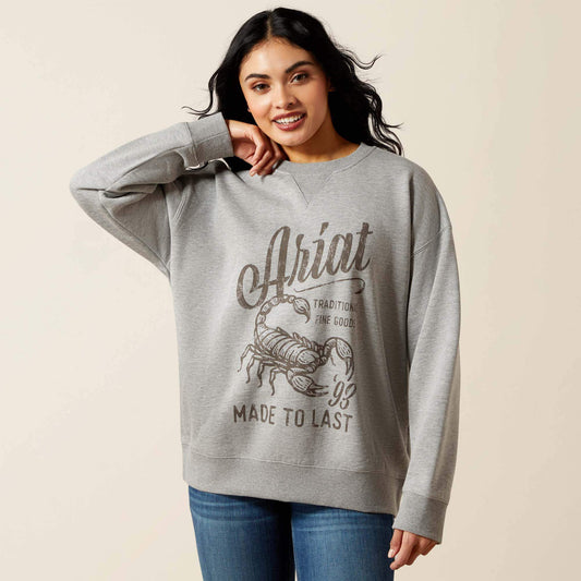 Scorpion Script Oversized Sweatshirt Ariat Sale|Women