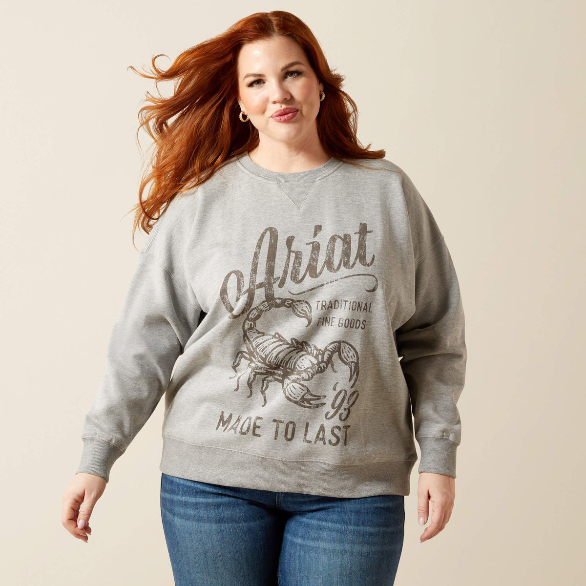 Scorpion Script Oversized Sweatshirt Ariat Sale|Women