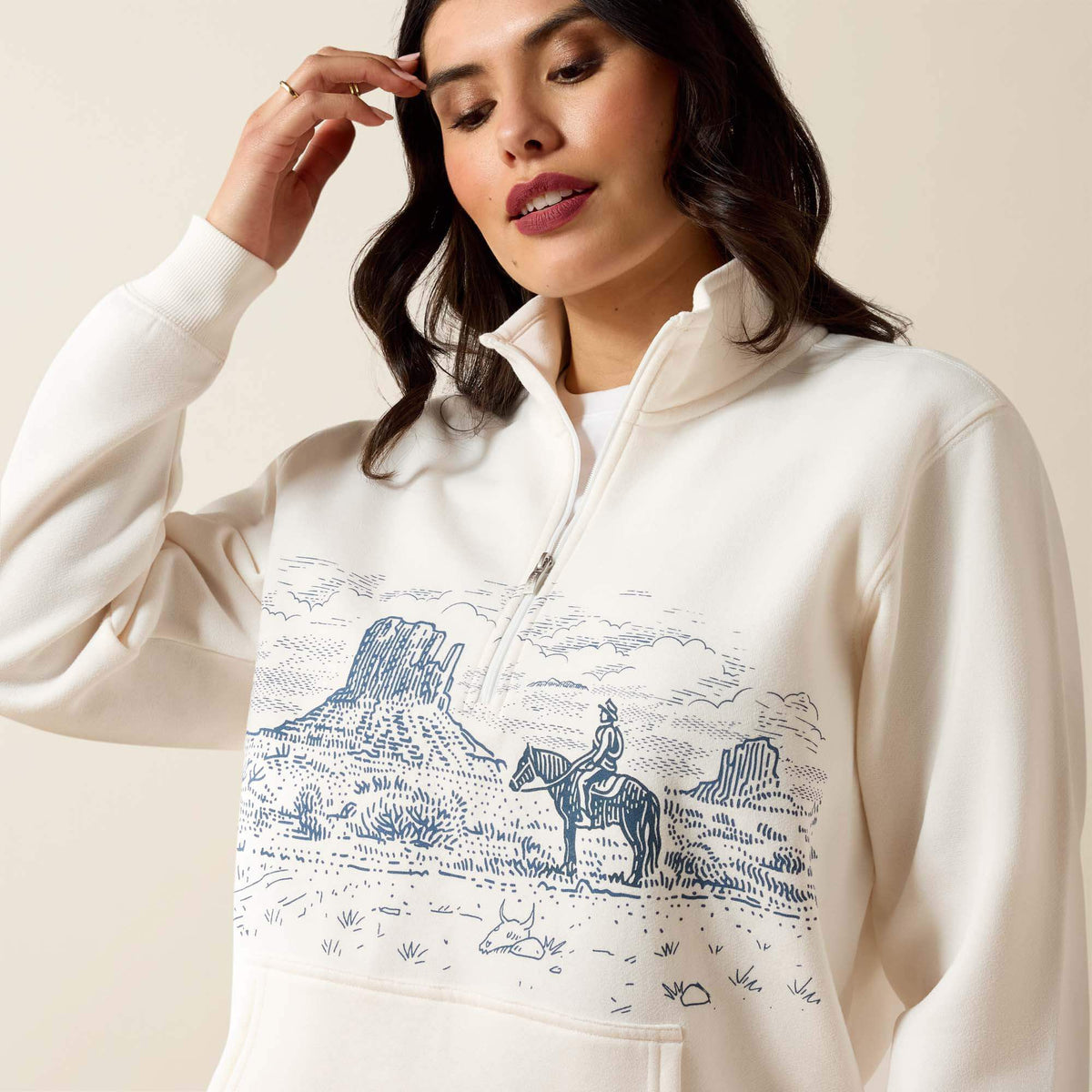 Traveler 1/2 Zip Sweatshirt Ariat Sale|Women