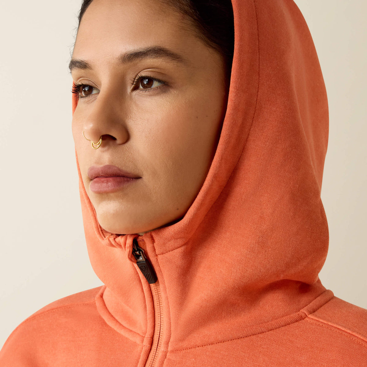 Rebar Lightweight Logo 1/2 Zip Hoodie Ariat Sale|Women