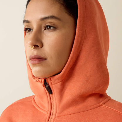 Rebar Lightweight Logo 1/2 Zip Hoodie Ariat Sale|Women