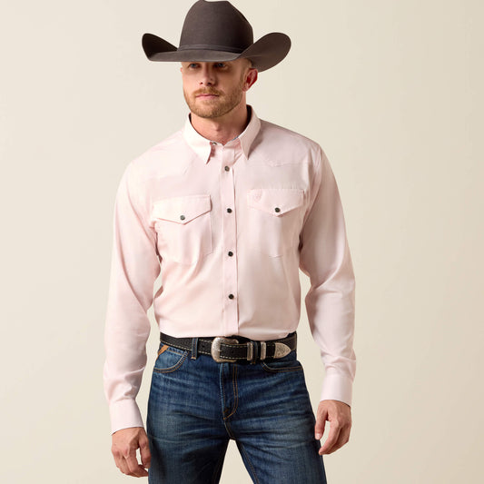 Wrinkle Free Refined Slub Fitted Shirt Ariat Sale|Men