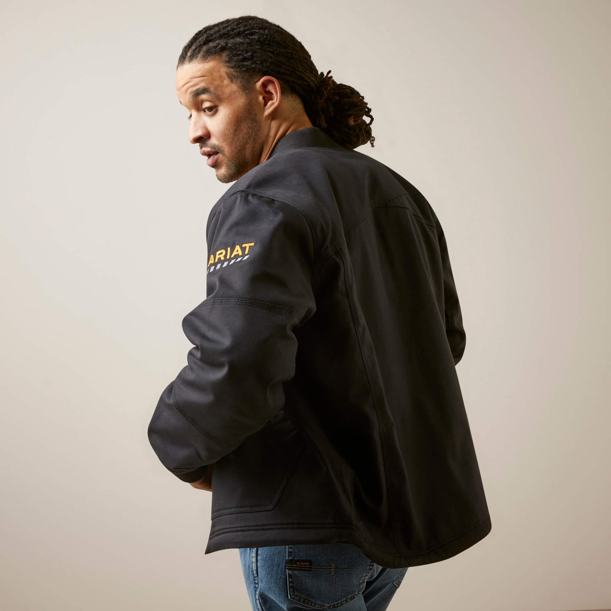 Rebar Stretch Canvas Bomber Jacket Ariat Sale|Men|Work