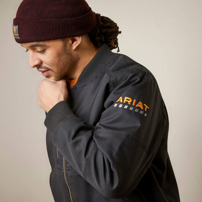 Rebar Stretch Canvas Bomber Jacket Ariat Sale|Men|Work