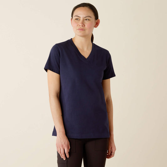 Rebar Cotton Strong Standard V-Neck T-Shirt Ariat Women|Work