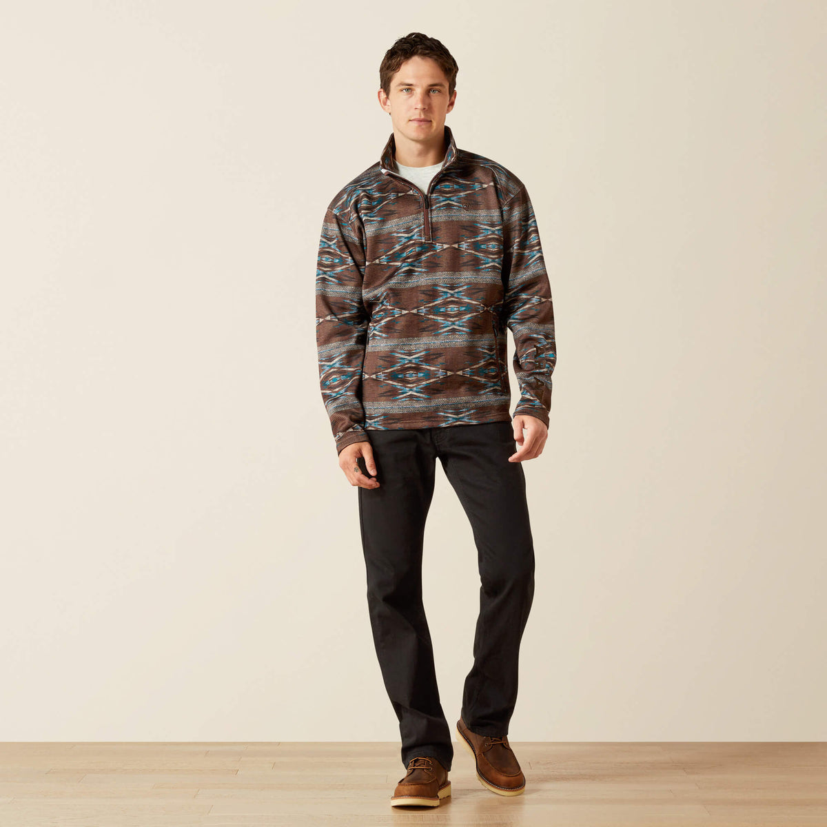Caldwell Logo 1/4 Zip Sweater Ariat Sale|Men