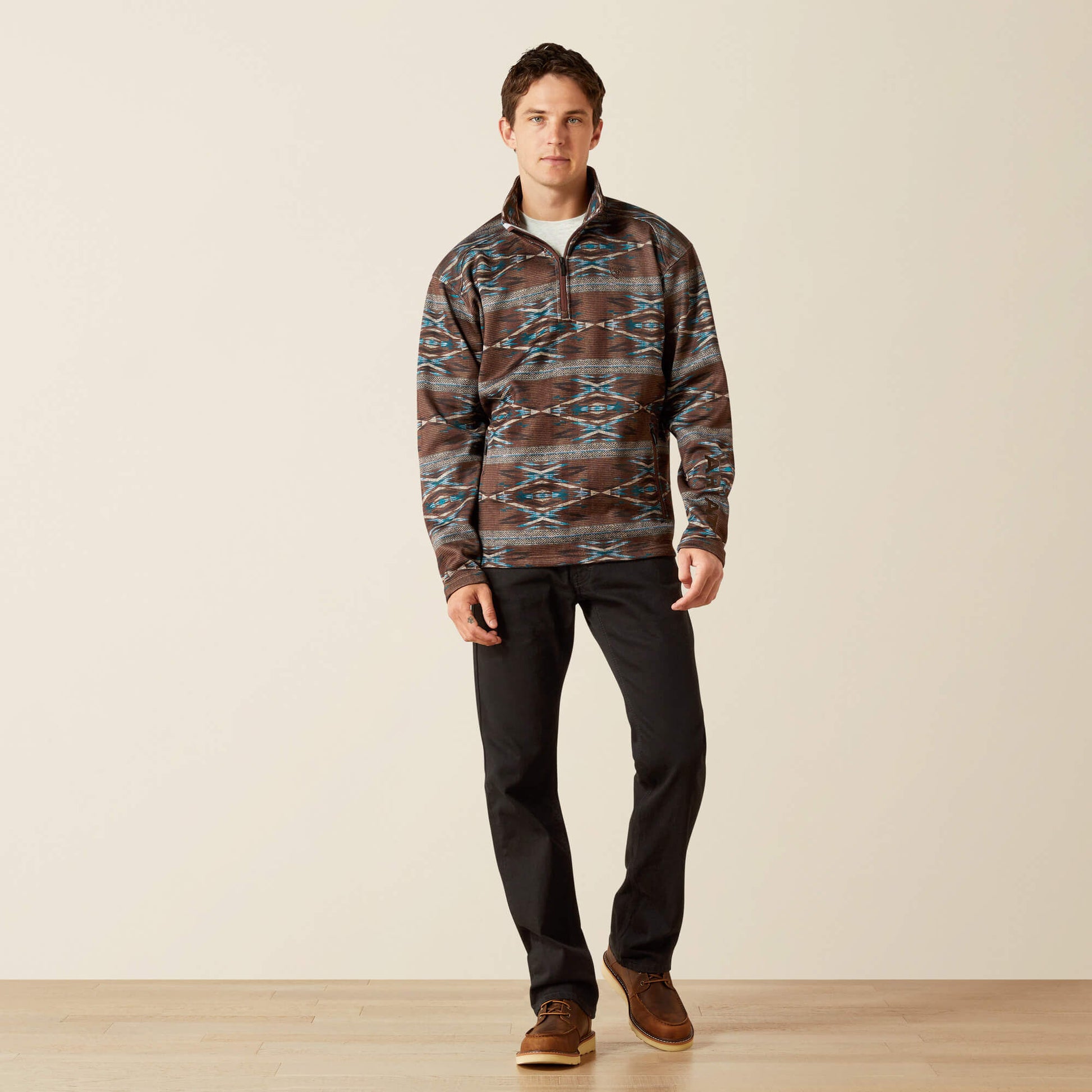 Caldwell Logo 1/4 Zip Sweater Ariat Sale|Men