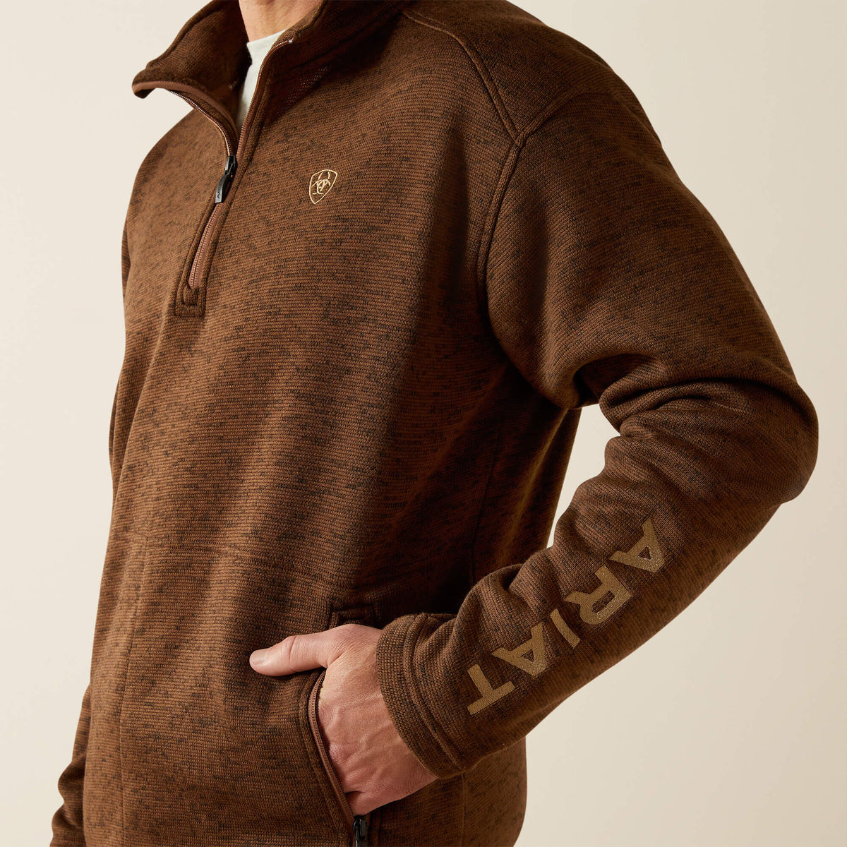 Caldwell Logo 1/4 Zip Sweater Ariat Sale|Men