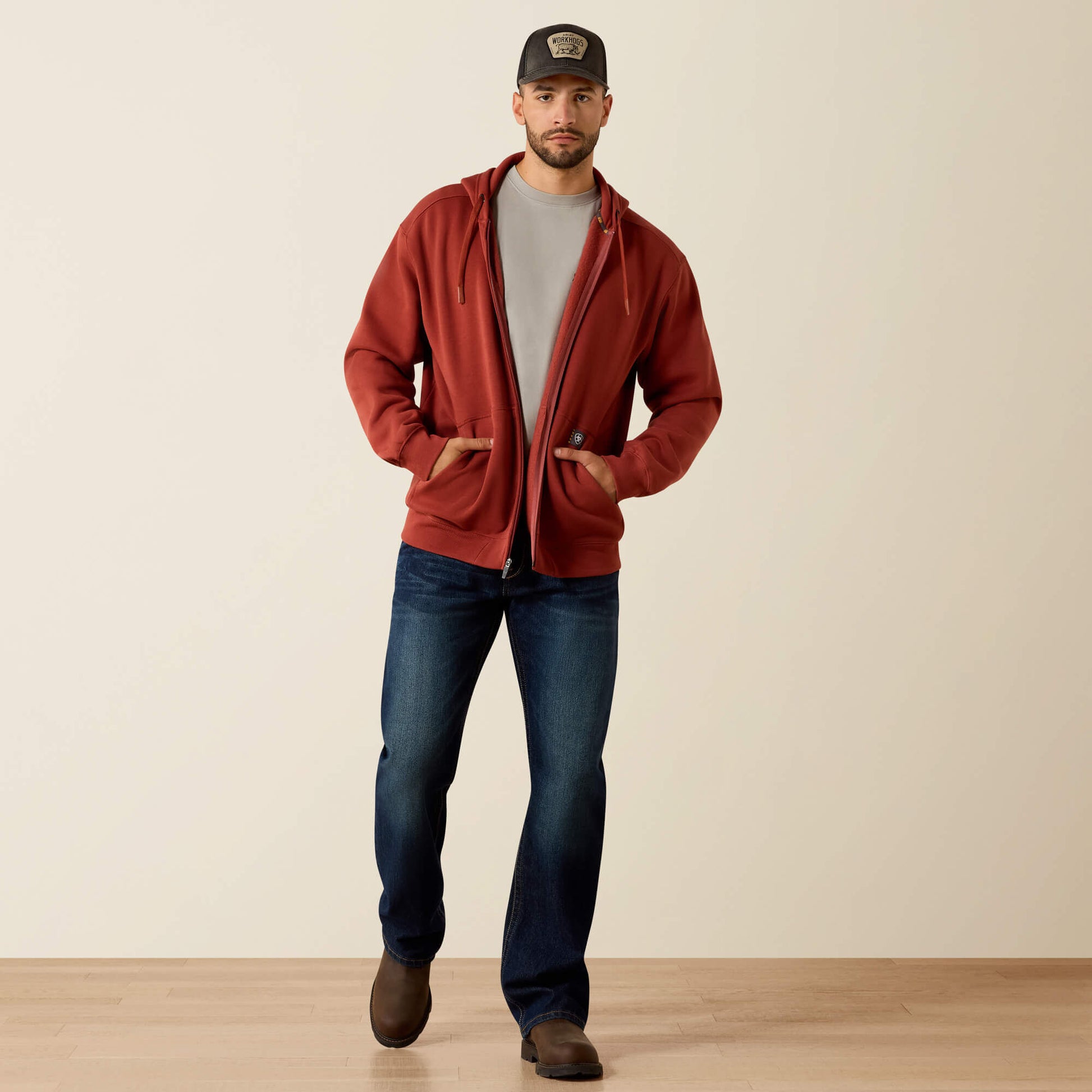 Rebar Lightweight Label Full Zip Hoodie Ariat Sale|Men|Work
