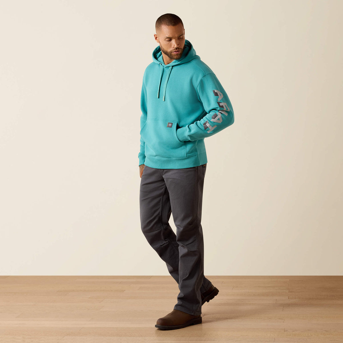 Rebar Lightweight Logo Hoodie Ariat Sale|Men|Work