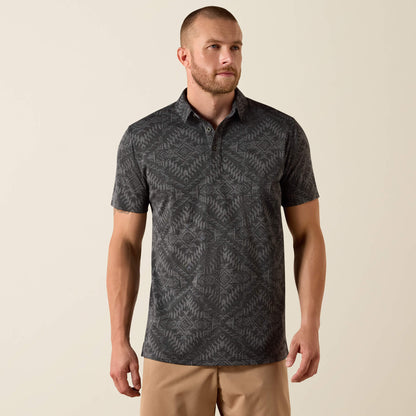 Jacquard Printed Fitted Polo Ariat Sale