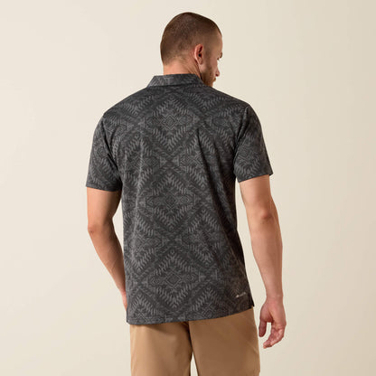 Jacquard Printed Fitted Polo Ariat Sale