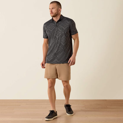 Jacquard Printed Fitted Polo Ariat Sale
