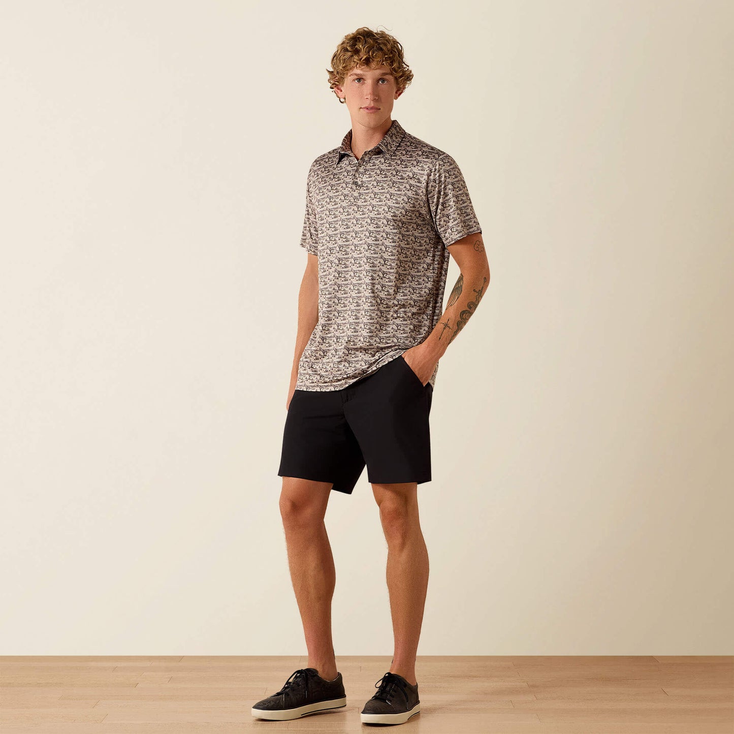 All Over Print Heathered Fitted Polo Ariat Sale