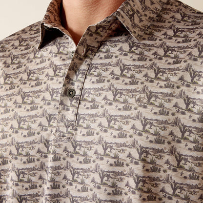 All Over Print Heathered Fitted Polo Ariat Sale