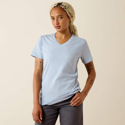 Rebar Cotton Strong Standard V-Neck T-Shirt Ariat Women|Work|Sale