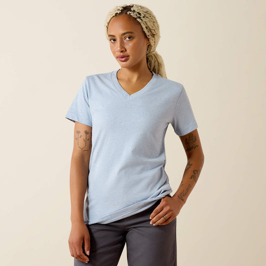 Rebar Cotton Strong Standard V-Neck T-Shirt Ariat Women|Work|Sale