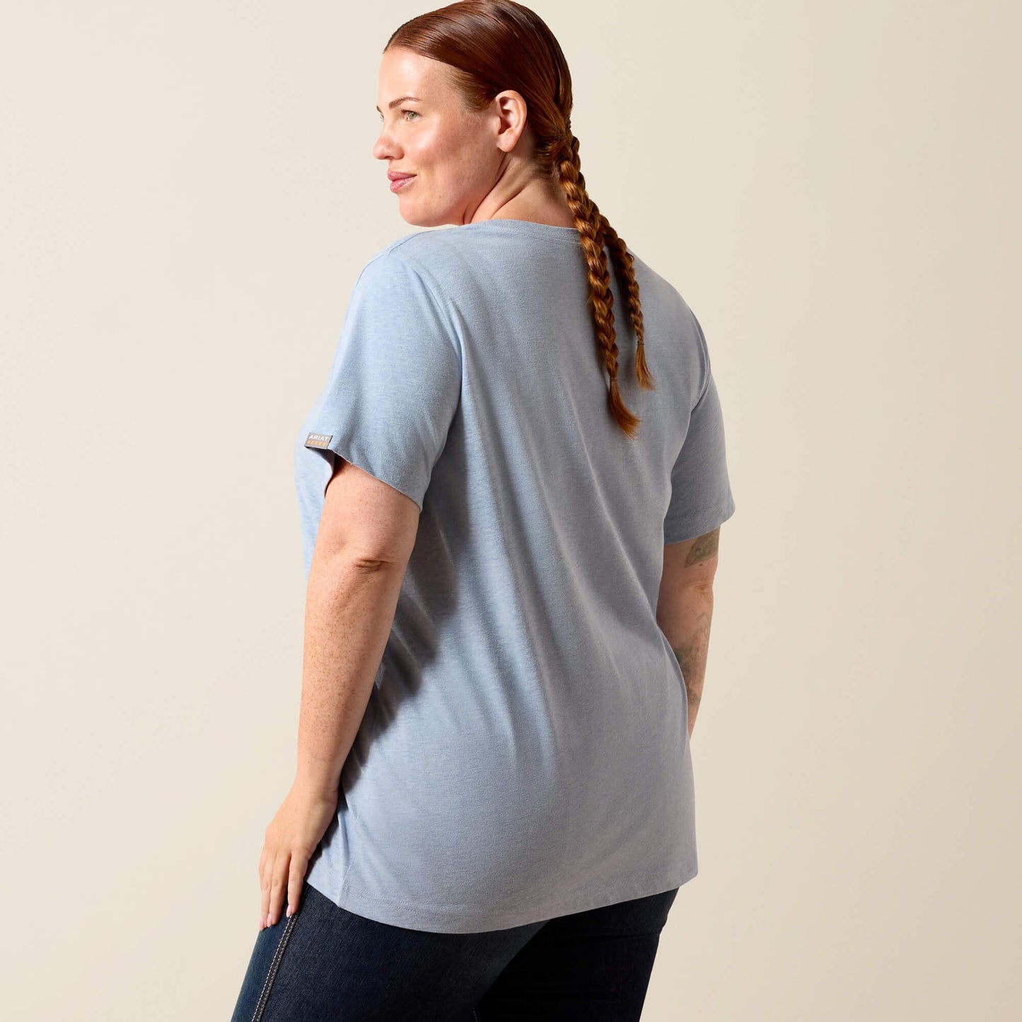 Rebar Cotton Strong Standard V-Neck T-Shirt Ariat Women|Work|Sale