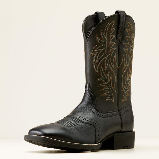 Sport Western Wide Square Toe Cowboy Boot Ariat Men