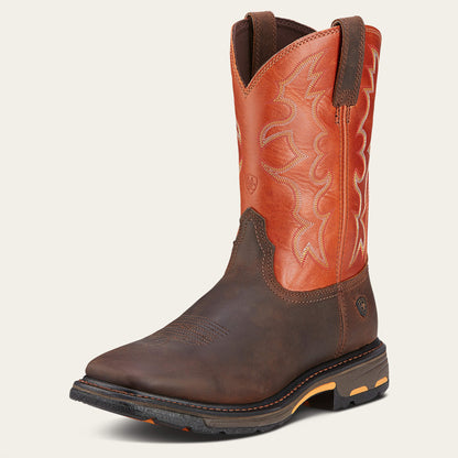WorkHog Wide Square Toe Work Boot Ariat Men|Work