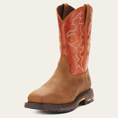 WorkHog Wide Square Toe Steel Toe Work Boot Ariat Men|Work