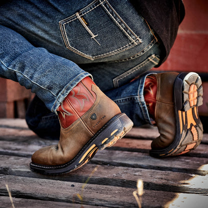 WorkHog Wide Square Toe Steel Toe Work Boot Ariat Men|Work