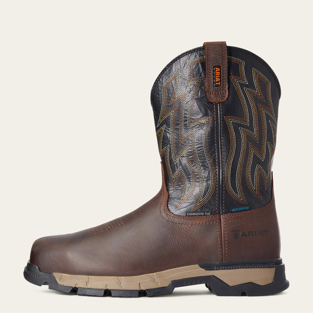 Rebar Flex Western Waterproof Composite Toe Work Boot Ariat Men|Work