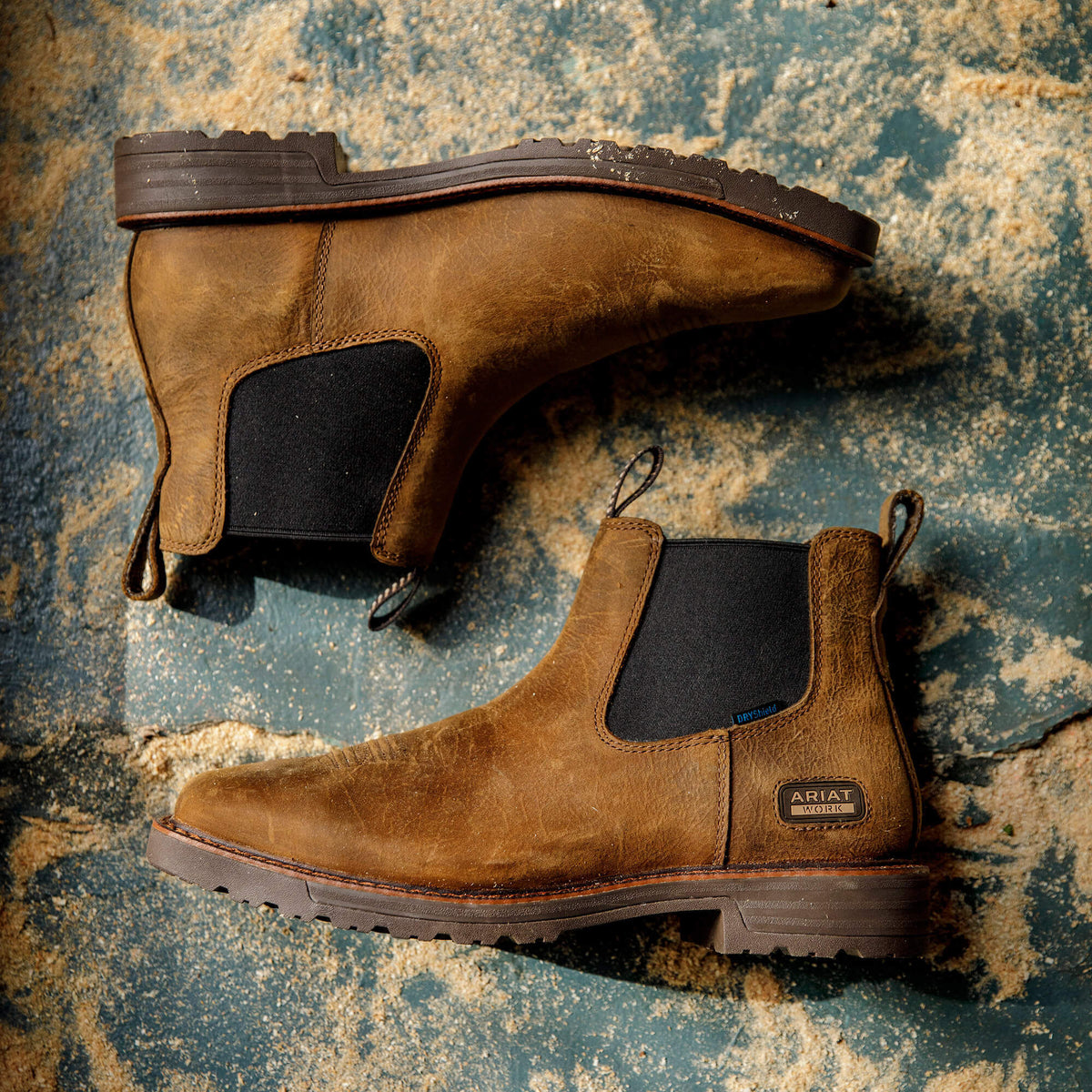 Activator Chelsea Waterproof Wide Square Toe Work Boot Ariat Men|Work