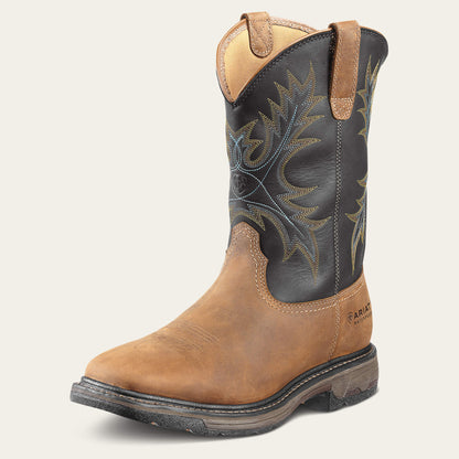 WorkHog Wide Square Toe Waterproof Steel Toe Work Boot Ariat Men|Work