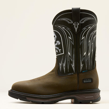 WorkHog XT Bolt Skull Waterproof Wide Square Toe Carbon Toe Work Boot Ariat Men|Work