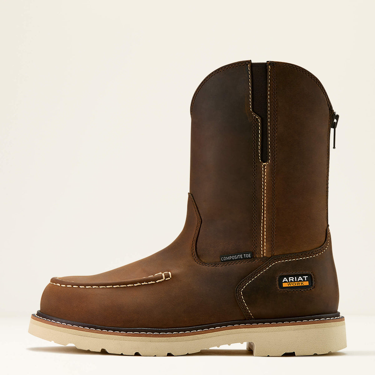 Rebar Lift Pull On Moc Toe Composite Toe Work Boot Ariat Men|Work
